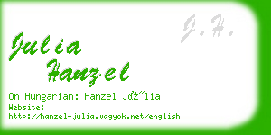 julia hanzel business card